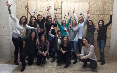 Felicity Celebrates A Year Of Hitting Targets With A Friendly Game of Axe Throwing
